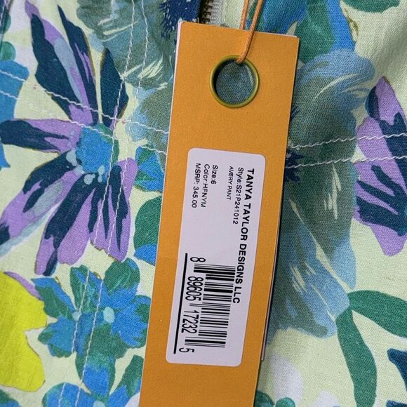 TANYA TAYLOR Womens Size 6 Avery Linen-Blend Pant - Picture 6 of 12